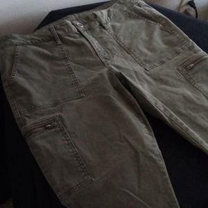 Olive Green Skinny Cargo Pants